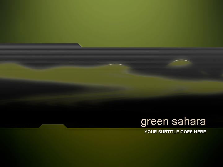 green sahara ppt模板