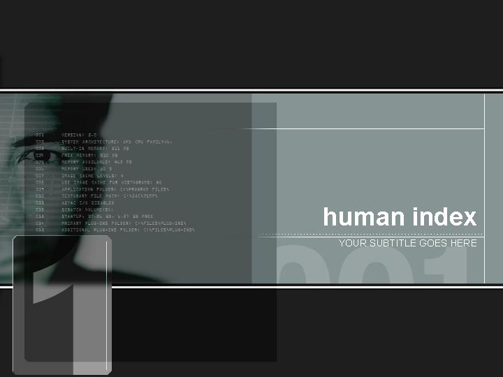 human index ppt模板