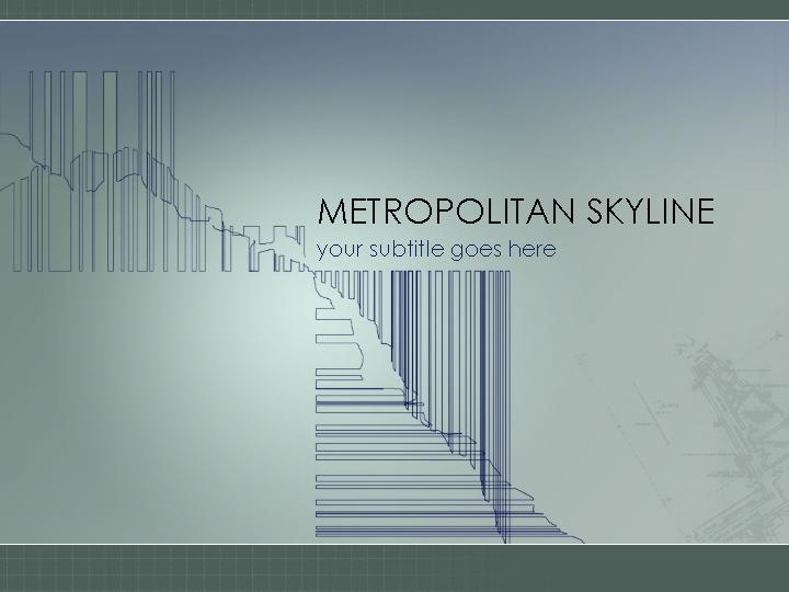 metropolitan skyline ppt模板