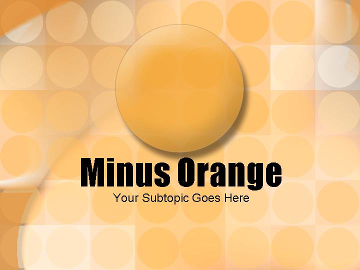 minus orange ppt模板