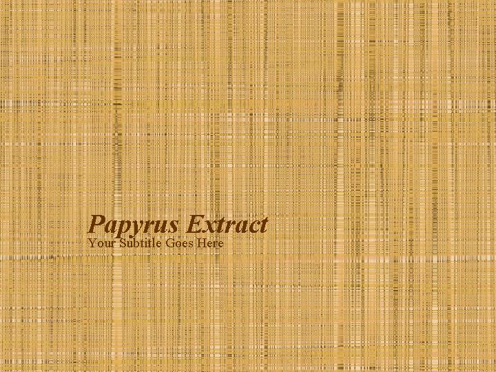 papyrus extract ppt模板