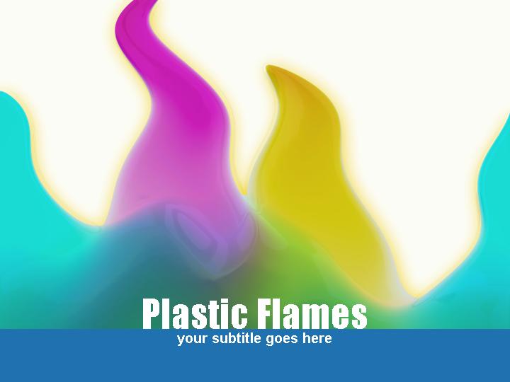 plastic flames ppt模板