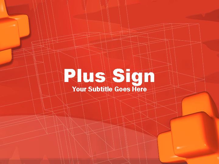 plus sign ppt模板