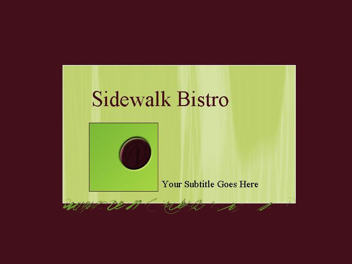 sidewalk bistro ppt模板