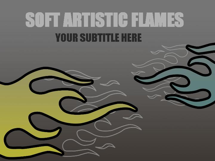 soft artistic flames ppt模板