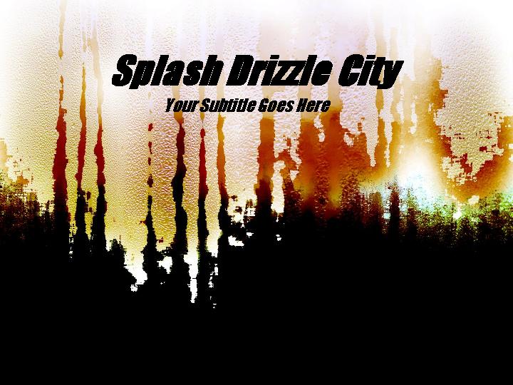 splash drizzle city ppt模板