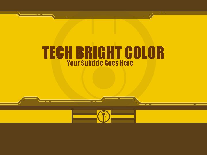 tech bright color ppt模板