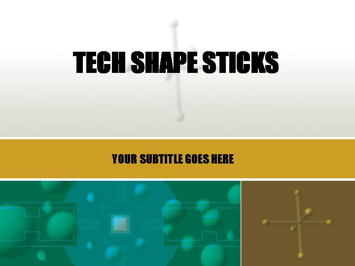 tech shape sticks ppt模板