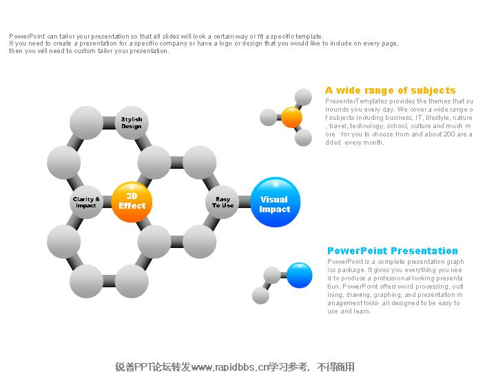 医学分子结构ppt图表