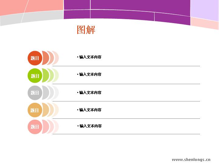 漂亮经典的PPT图表工具模板045