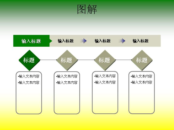 漂亮经典的PPT图表工具模板053