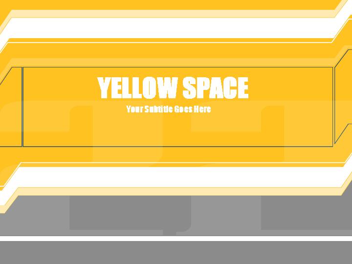 yellow space ppt模板