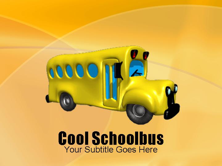 cool schoolbus ppt模板