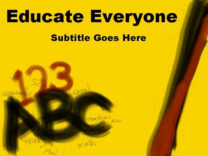 educate everyone ppt模板