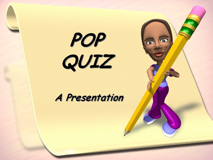 pop quiz ppt模板