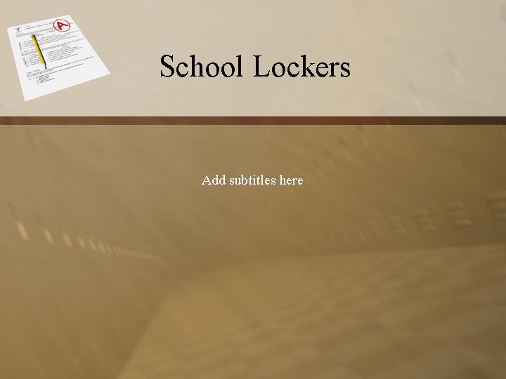 school lockers ppt模板