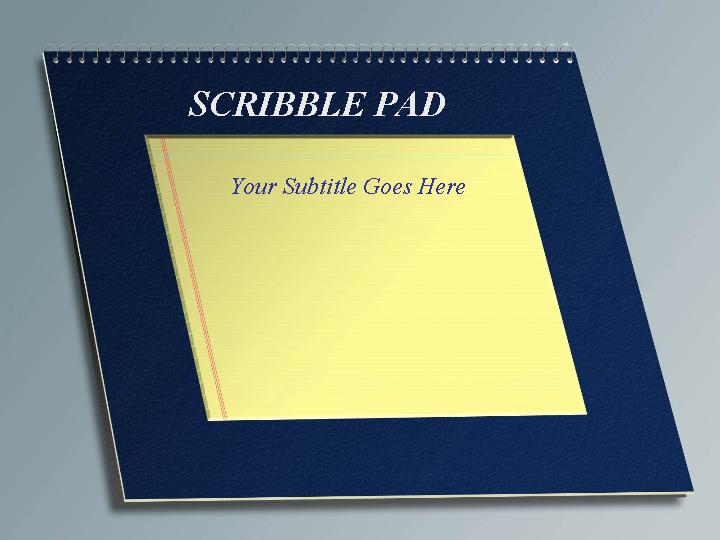 scribble pad ppt模板