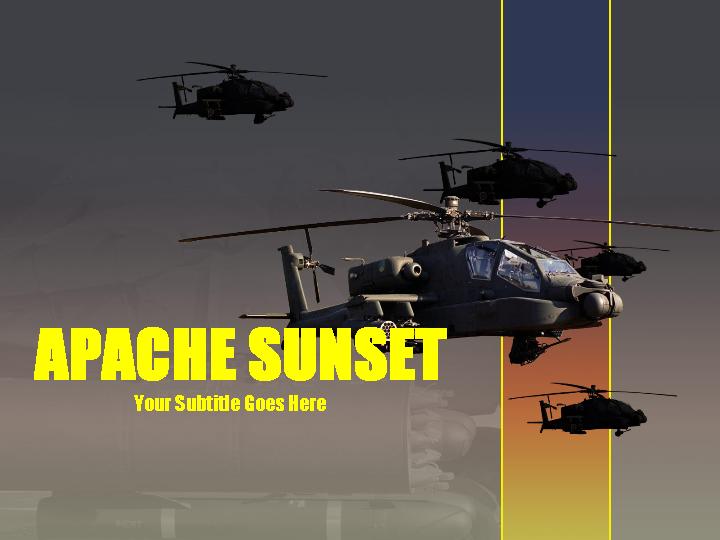 apache sunset ppt模板