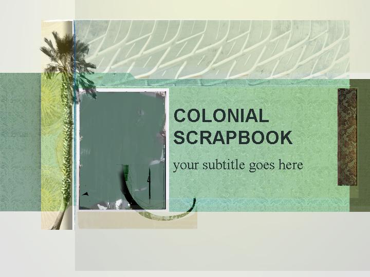 colonial scrapbook ppt模板