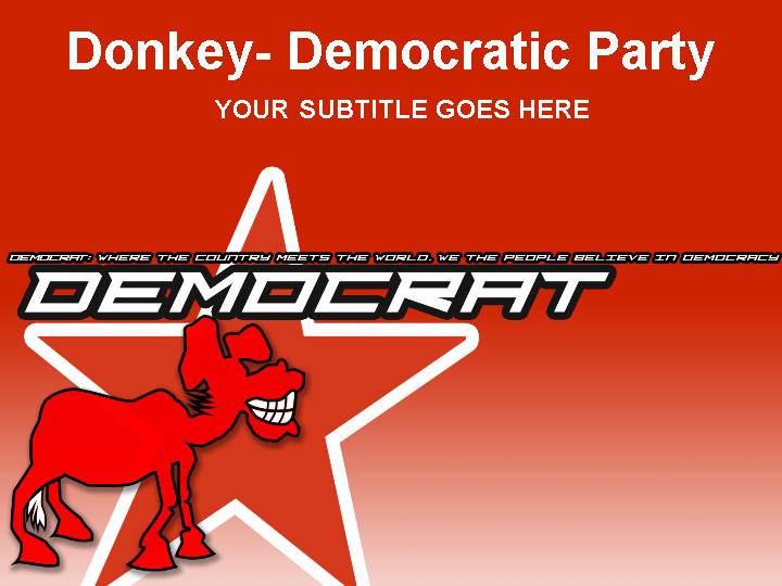 donkey democratic party ppt模板