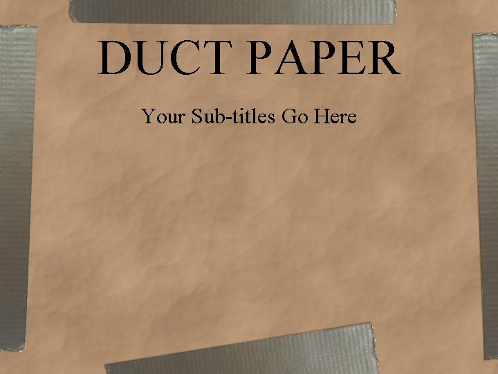 duct paper ppt模板