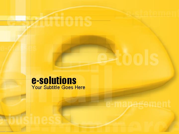 e solutions ppt模板