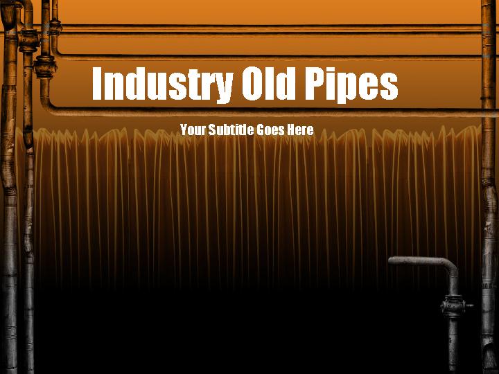 industry old pipes ppt模板