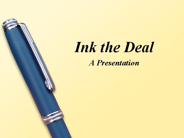 ink the deal ppt模板