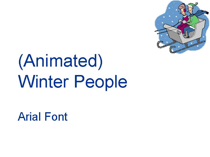 滑雪撬Animated Winter People PPT模板