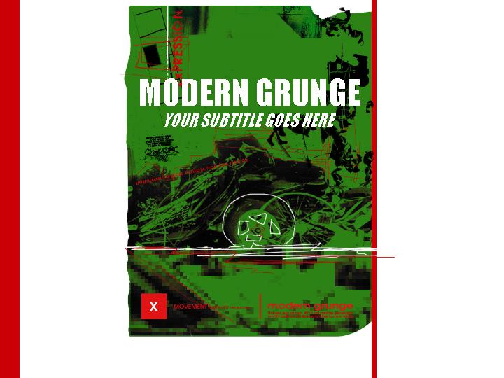 modern grunge ppt模板