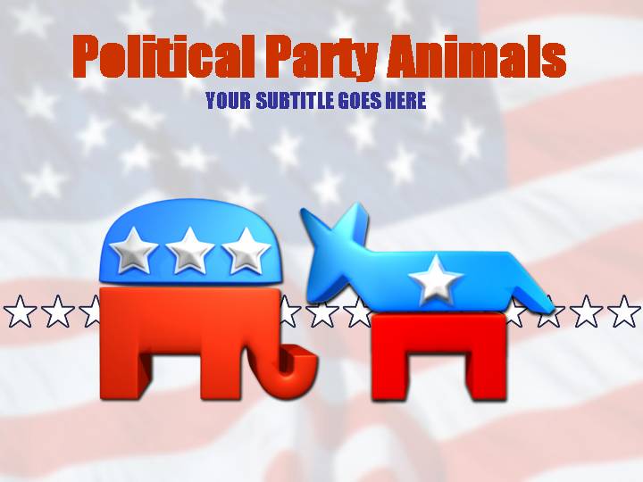 political party animals ppt模板