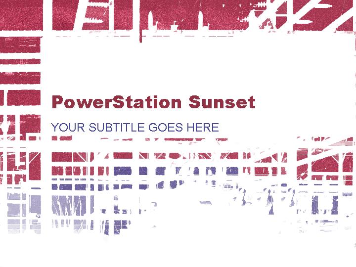 powerstation sunset ppt模板