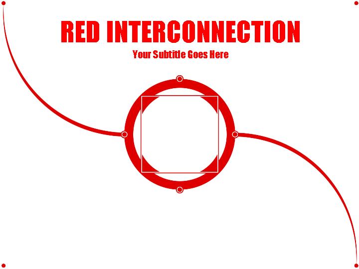 red interconnection ppt模板