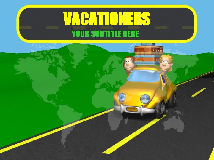 vacationers ppt模板