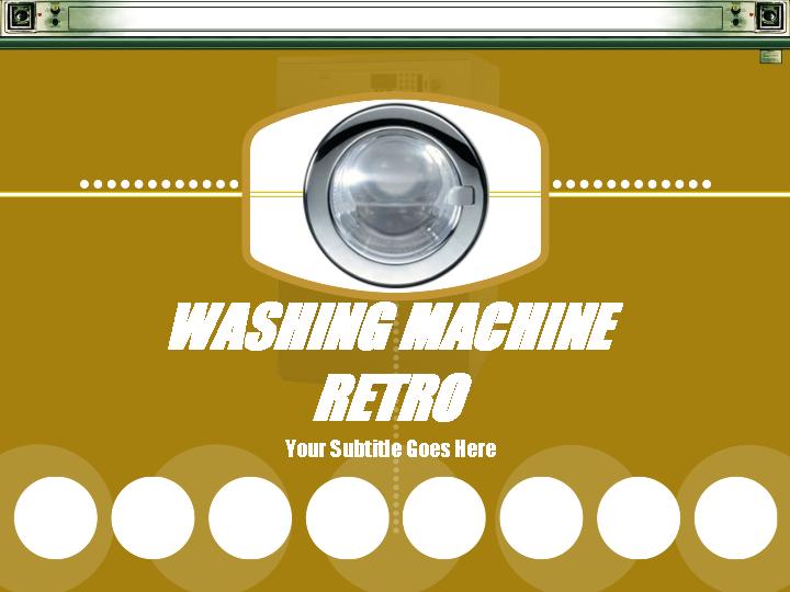 washing machine retro ppt模板