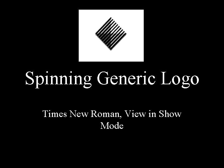 转动的商标Spinning Generic Logo PPT模板