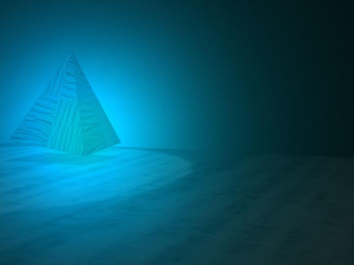 Blue PyramidPPT模板