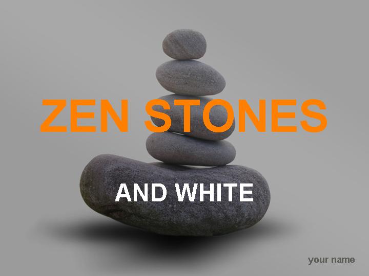 Zen stonesPPT模板