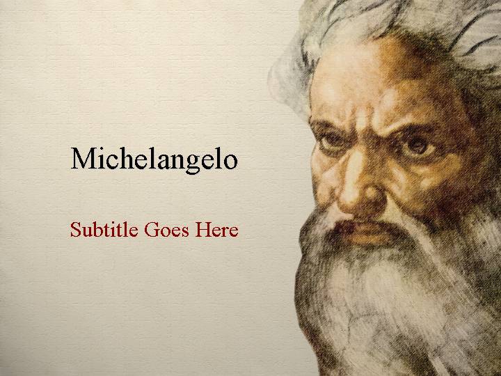 michelangelo ppt模板