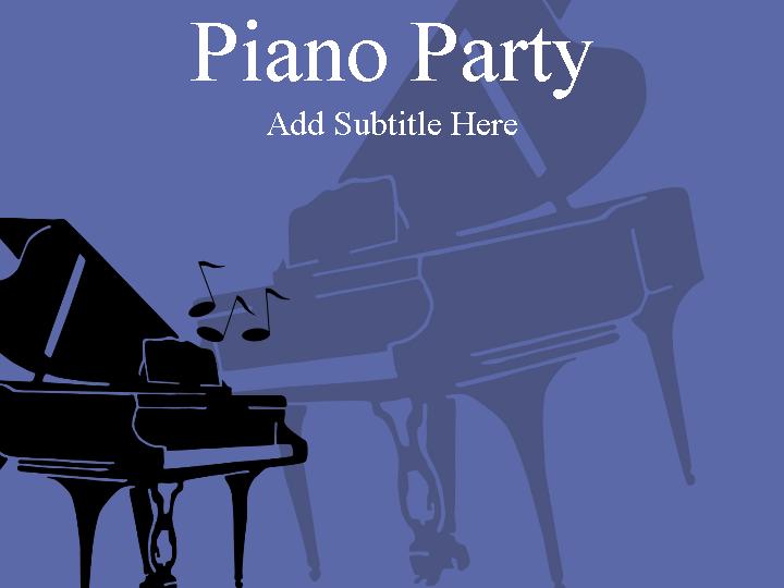 piano party ppt模板