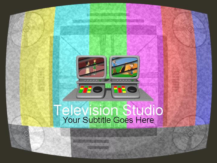 television studio ppt模板