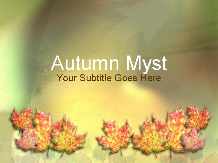 autumn myst ppt模板