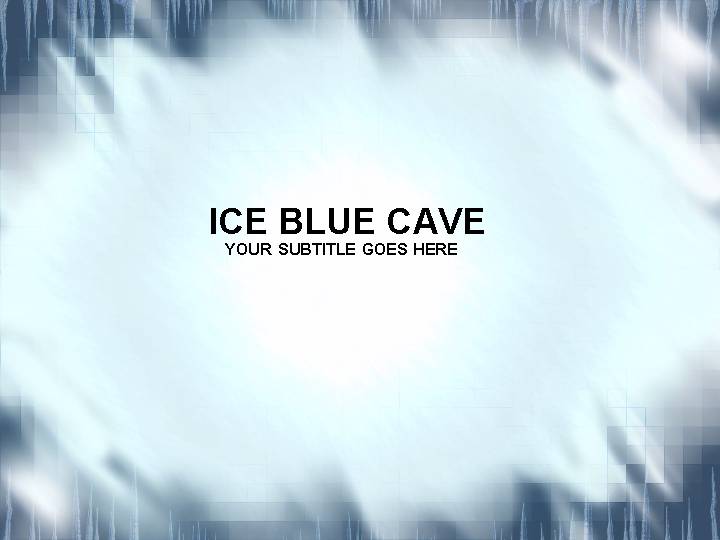 ice blue cave ppt模板