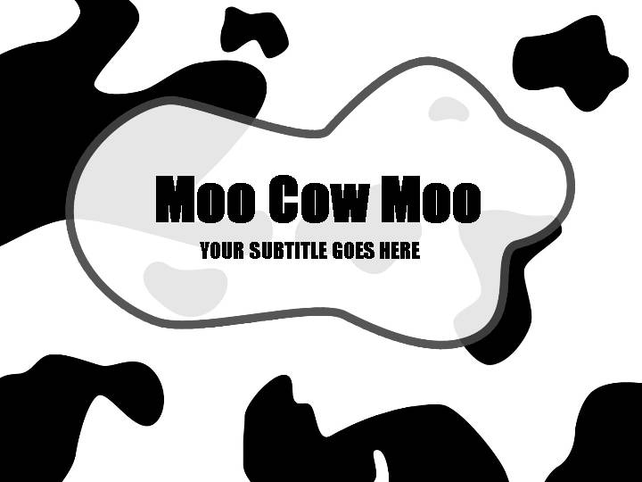 moo cow moo ppt模板