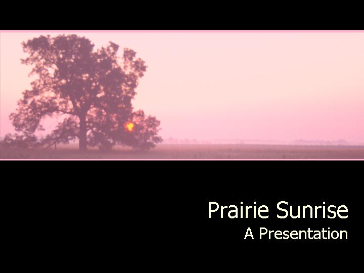 prairie sunrise ppt模板