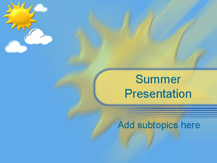 summer presentation ppt模板