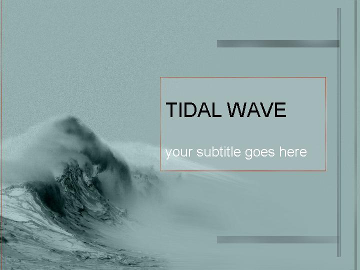 tidal wave ppt模板