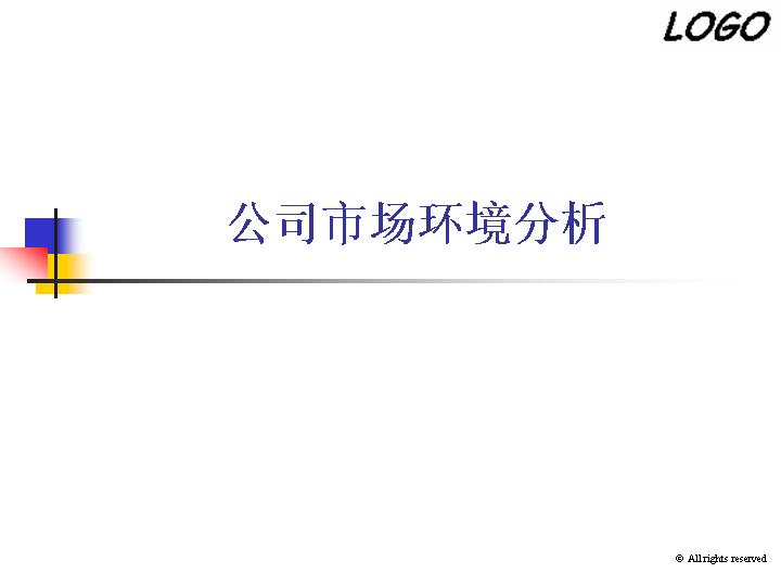 公司市场环境分析商务管理PPT模板