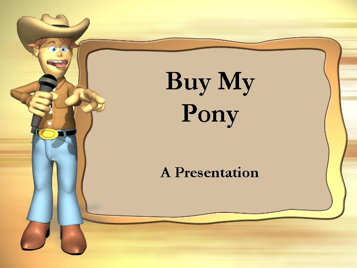 buy my pony ppt模板