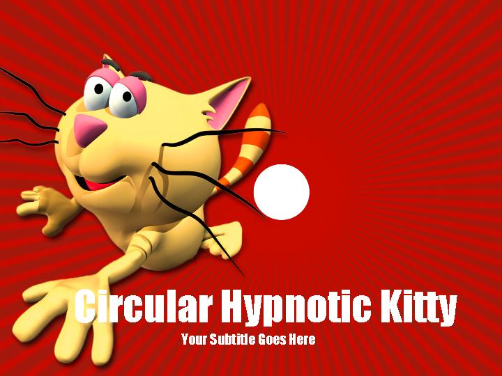 circular hypnotic kitty ppt模板